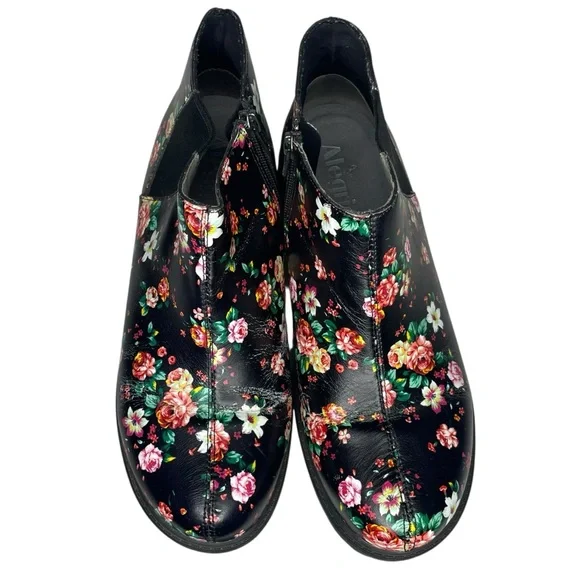 Alegria 39 Shayne Blossom black floral leather boots - Picture 7 of 9
